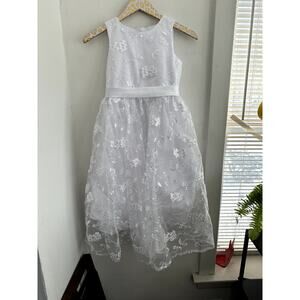 White Lace Flower Girl Dress | Size 8-9